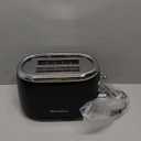 MÜELLERHOME Retro Toaster 2 Slice, 7 Browning Levels, 3 Functions (Reheat, Defrost, Cancel), Stainless Steel Features, Removable Crumb Tray, Under Base Cord Storage, Black