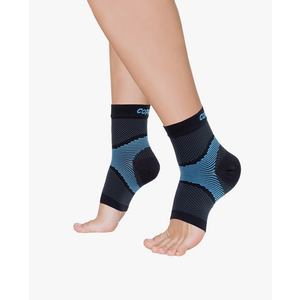 Copper Fit ICE Plantar Fascia Compression Foot and Ankle Sleeve Infused with Menthol, 1 Pair