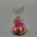 Ocosy Mothers Day Rose Gifts for her, Large Angel Rose Gifts for Women, Forever Real Roses in Angel Figurines, Angel Guardian with Roses Flower, Sweet Pink