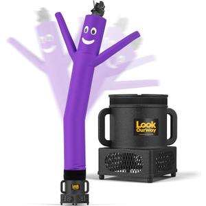 LookOurWay Air Dancers Wacky Waving Inflatable Tube Man Set - 7ft Tall Advertising Air Dancer Waving Man Inflatable Tube Guy with Sky Dancer Blower - Purple