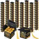 Crtiin 100 Pcs Graduation Candy Boxes with Tassel Graduation Party Favors 2026 Graduation Gifts Graduation Decorations Grad Cap Candy Box for Candy Biscuit Chocolate Supplies (Black and Gold)