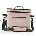 WOOVO Soft Cooler Bag, 100% Leak-Proof Insulated Cooler Bag, Portable Ice Chest with Waterproof Zipper, Cream