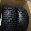 GICOOL 15x6.00-6 Rubber Lawn Mower Tire and Wheel, 2 Pcs Replacement 15x6-6nhs Riding Mowers Lawn Tire and Wheel with Bearing Bore 3/4", 3" Centered Hub