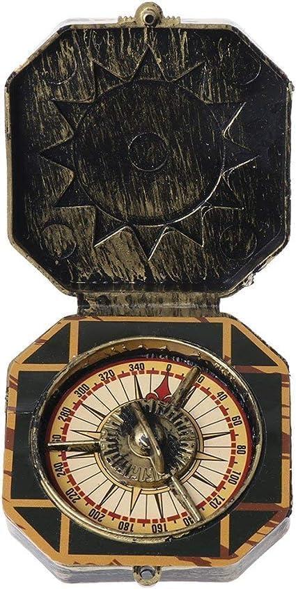 Nautical Compass Ornament for Pirate Captain Costume Accessory, Halloween Party April Fools' Day Cosplay Prop