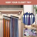 Belt Hanger for Closet, Holds Max 60 Belts, Wooden 20 Hooks Belt Organizer Wardrobe Accessory, 360 Rotatable Belt Storage Hanger Rack Space Saver for Belt, Bra, Tank Top, Tie, Scarf (2)