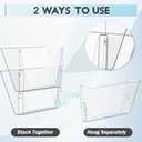 6 Pack Clear Acrylic Single Pocket, Plastic Hanging Wall Mount File Holder for Office Home, Clear