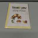 3 x CRTURUNIQ Funny Mushroom Thank You Card  Cute Thank You Very Mush Pun Design, 5x7 Inch Folded Cottagecore Greeting Note Card for Teacher, Baby Shower or Friend, Thick Cardstock with Envelope