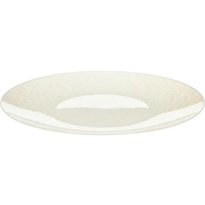 Blue Sky Organic 13" Hammered White Transparent Plastic Charger Plates - 4 Count | Durable & Stylish for Elegant Dining Events