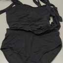 Two Piece High Waisted Swimsuits - Women Tummy Control Bikini Modest Bathing Suit 2PC 2025 Black M