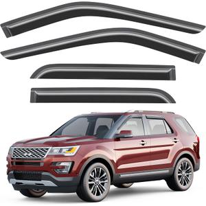 Outside-Mount Window Visors Rain Guards for Ford Explorer 2011-2019,4pcs