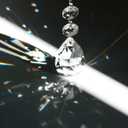 Teardrop Crystals Garland 12 Strands, 38mm/55mm Hanging Chandelier Crystals Beads Chain for Decoration Clear GOLDENHAITAI