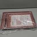 HONGBAKE Baking Sheet Pan Set, Cookie Sheets for Oven, Nonstick Half/Quarter/Jelly Roll Pans with Diamond Texture Pattern, Heavy Duty Cookie Tray, Pink