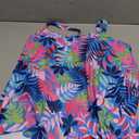 Aqua Eve Women's Two Piece Tankini Swimsuit with Shorts - Flowy Tummy Control Bathing Suit with Scallop Trim 2025 Leaves XL