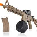 BIU BLASTER Gel Ball Blaster 280+ FPS,100+ Ft Range Full Size Splatter Ball Blaster 1500+ Capacity Drum 7.4v 1200mAh Battery Electric Automatic Splat Blaster for Ages 14+ Years Outdoor Game Toy