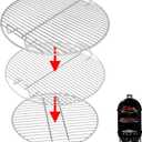 Hisencn 7432 Cooking Grid, 85042 Lower Grate, 63013 Charcoal Grates for Weber 18-inch Smokey Mountain Cooker, Charcoal Smoker Grill 80634, 3 Pack