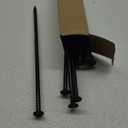 16 Inch Rebar Stakes,Ground Stake 1/2 Inch Diameter，Galvanized Steel Ground Anchors, Heavy Duty Metal Spikes，Asphalt Anchor,Used for Speed Bump Wheel Stop and Camping Tent(Pack of 16, Black)