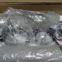 Oneach 25.75" Table Lamps Set of 2 for Living Room Bedroom, Bedside Lamp 3-Way Dimmable Touch Control, Modern Silver Nightstand Light Fabric Shade Vintage Accent Style