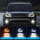 LED Fog Lights for 2006 2007 2008 2009 Toyota 4Runner W/h DRL, Front Driving Fog Light Lamps | Assembly Replacement Kit | Clear Lens