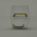 HBlife Clear Tissue Box Cover Square Acrylic Tissue Box Holder with Gold Plated Legs Napkin Dispenser Dryer Sheet Container for Bathroom (Spuare)