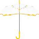 1 Pc Kids Clear Umbrella for Rain, Round Bubble Umbrella, Wide Coverage Arc 43 Inch, Auto Close, Windproof Strong Double Fiberglass Ribs With Spring Supporting for Each 6 Panels, Steel Shaft, Spoke Big