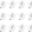 6 in. 2700K Integrated LED Soft White Retrofit Recessed Trim Light Kit 12-Watt 1100 Lumens Dimmable, Wet Rated (12-Pack) IB-006-2-12W-HL-12PK