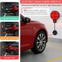 Garage Parking Sensor, Adjustable Garage Car Stop Indicator with Red/Yellow/Green LED Display, Set Stop Distance 6"–6 Ft, Battery (Not Included) or Power Cord Powered (Black)