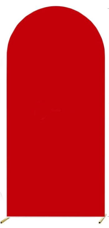 Wedding Arch Cover 
Arch Backdrop Spandex Cover for Birthday Party Baby Shower Ceremony Banquet Decoration (Red, 6FT)