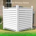 36" W X 45" H Outdoor Privacy Fence Panels Air Conditioner AC Fence Screens Kit Vinyl White Trash Garbage Can Enclosure, Plastic Picket Fence for Garden Patio Lawn - 2 Panels