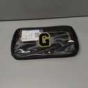 YOOLIFE Travel Clear Makeup Bag Toiletry Bag, Make up Bag Waterproof Toiletry Bags for Women Cosmetic Bag Birthday Gifts for Women Personalized Mother Girlfriend Wife Bridesmaid Gifts Black Letter G