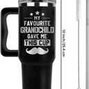 Vivulla68 Christmas Gifts for Grandpa - My Favorite GrandChild Gave Me This Cup Tumbler 40Oz - Grandpa Birthday Gifts from Grandkids, Granddaughter, Grandson - Grandfather Mug, Present for Granddad