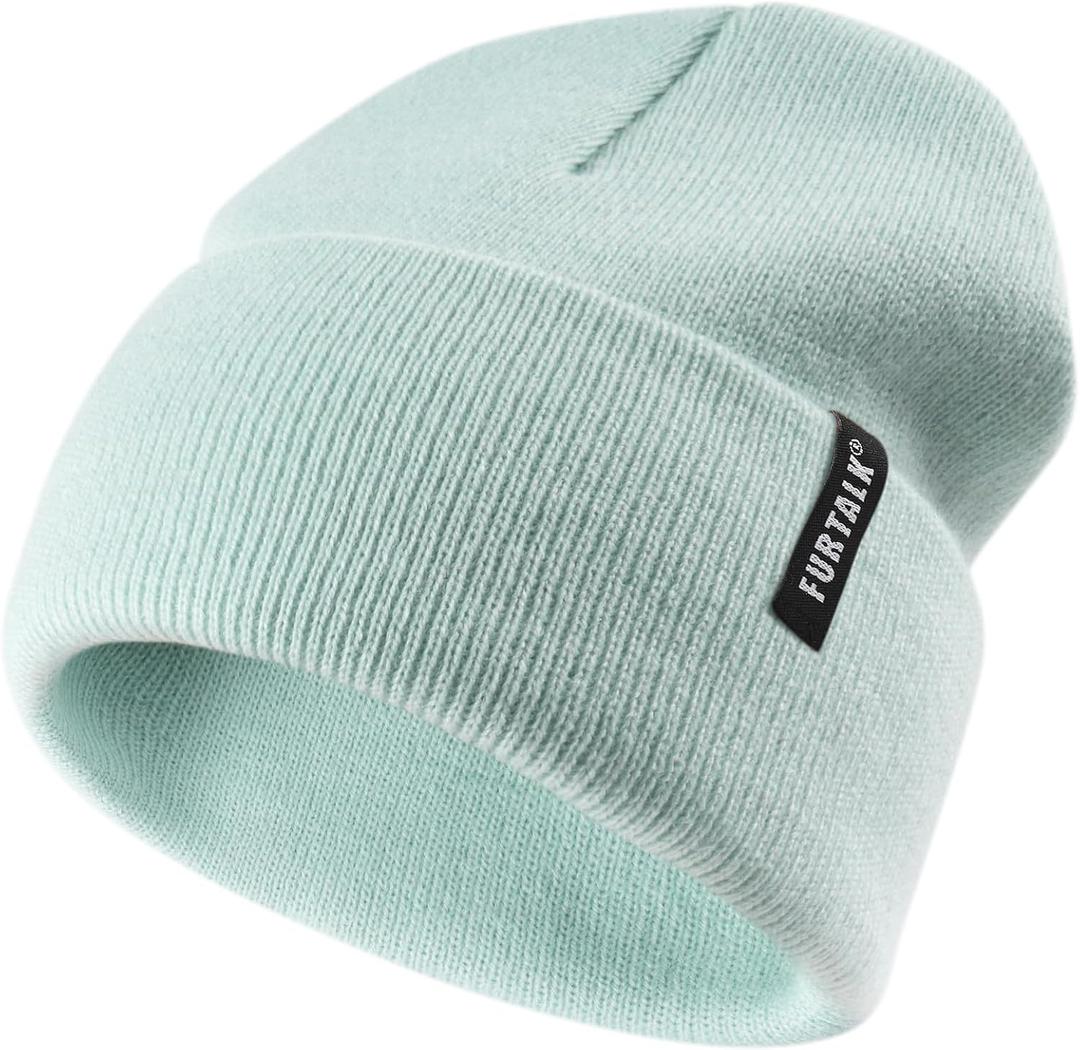 FURTALK Toddler Beanie Baby Boys Girls Beanies Kids Knit Winter Hats for 0-8 Years (0-6 Months, Lime)