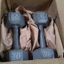 2 Pack CAP Barbell Cast Iron Hex Dumbbell |Gray 20lb