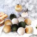 Velvet Ornaments for Christmas Tree 16 Pack 3.15" Velvet Christmas Ball Set, Luxurious Holiday Tree Ornaments for Home Decor, Brown Green