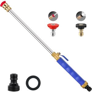 2026 Upgraded Jet Nozzle Power Washer for Garden Hose, 2-In-1 High Pressure Wand with 2 Different Nozzles and Quick Connectors, High Pressure Washer Tools For Patio Car Window Pet Washing (blue)