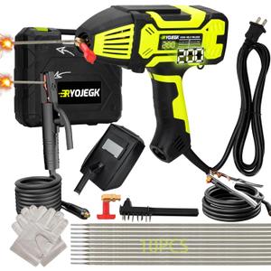 Portable Welding Machine,110V Handheld Variable Current Adjustment MMA ARC Welder Machine With Display & IGBT Inverter, Soldadoras Porttiles Para for 3/32''-1/8'' Welding Rod (Green)