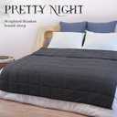 Weighted Blanket 12lbs Queen Size Dark Grey 60"x80" Weighted Blankets for Adults Heavy Blanket are Comfortable and Cozy