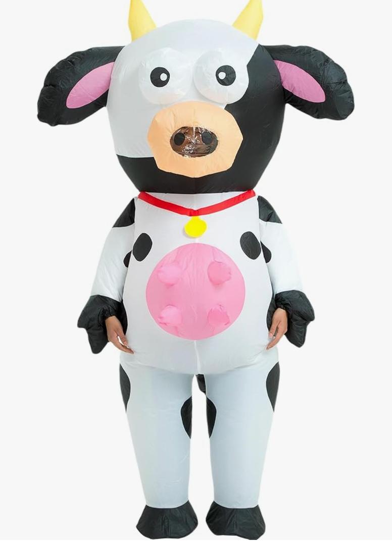 One Casa Inflatable Costume Adult,Blow Up Party Costumes,Full Body Inflatable Cow Costume,Halloween Costumes for Men Women