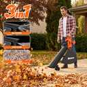 MAXLANDER 40V Cordless Leaf Blower Vacuum Mulcher, Leaf Vacuum with 40L Bag
Brushless Motor, 15:1 Mulch Ratio, 6-Speed Dial, 170MPH Blowers for Lawn Yard Cleanup, 2x4.0Ah Battery & Charger Included