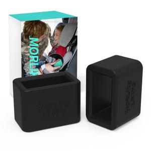 Morlike Silicone Belt Buckle Holder (Black, 2 Pack)