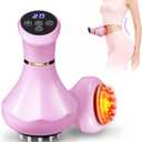 Lymphatic Drainage Massager,4-in-1 Electric Body Sculpting Brush,Helps Reduce Stretch Marks&Cellulite for Relaxation,Multi-Speed Anti Cellulite Massage Tool for Belly Legs Arms(Pink)