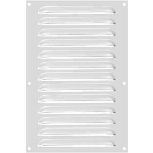 PATIKIL 12x8 Inch Aluminum Vent Cover, Screen Air Grille Ventilation Cover HVAC Louvered Grill Built-in Mesh for Home Kitchen Fireplace Bathroom Wall Ceiling, Silver