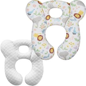 Baby Travel Pillow, Upgrade U-Shape Infant Pillow for Car Seat Pushchair and Stroller, Soft Comfortable Sleep Cushion for Kids Newborn and Toddler -Lion White