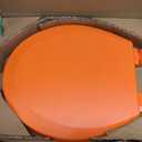 Toilet Seat, Slow Close, Soft Touch, Ultra-Smooth Matte Finish (No Orange-Peel Texture), Premium Moulded Wood, Quick Release, PIKLiDS (Orange, Round)