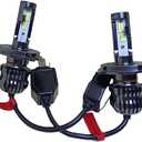 H4/9003/HB2 LED Headlight Bulbs, 12000 Lumens 6500K Cool White Super Bright LED Headlights Conversion Kit High/Low Beam Light IP68 Waterproof, Pack of 2 