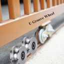 Sliding Gate Rollers Stainless Steel U Groove Wheel Heavy Duty Cable Pulley Block U Shaped Rail Gate Wheels Quiet and Smooth Operation Plate Caster with Bearing for Barn Door Track