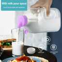Ritayedet 64 Oz Heavy Duty Glass Milk Bottle with Reusable Airtight Strong SCREW LID - 1/2 Gallon Water Bottles with Scale Lines - 2 Qt Glass Milk Jug Pitcher - Extra Gaskets & Handle!