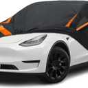 10-Layer Compatible with Tesla Model Y Car Cover Waterproof All Weather for Automobiles, Outdoor Full Cover Soft Cotton Lining with Door Zipper, Fit for Model Y 2020-2025
