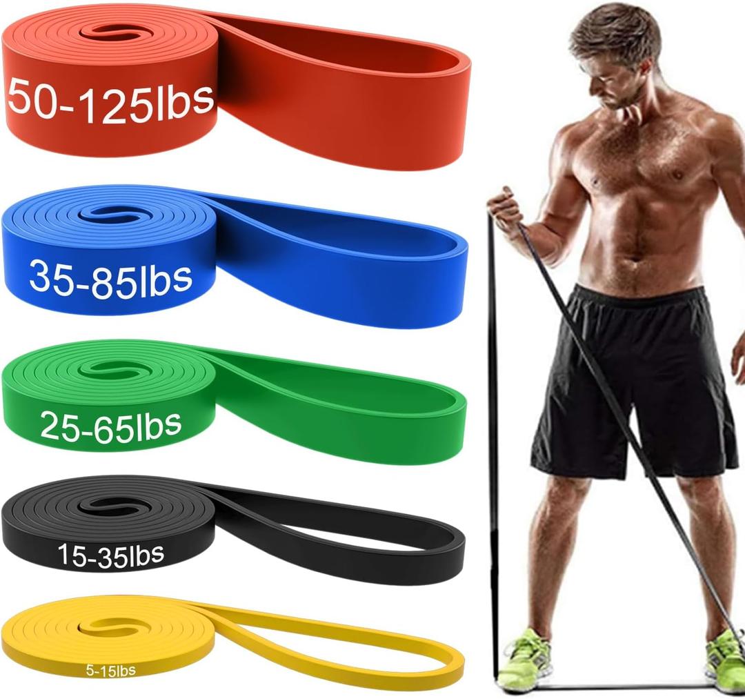 Resistance Bands, Pull Up Assist Bands - Workout Bands, Exercise Bands, Long Resistance Bands Set for Working Out, Fitness, Training, Physical Therapy for Men Women (Colorful)
