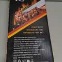 ROMANTICIST 26pcs Stainless Steel Grill Tool Set, Heavy Duty BBQ Grilling Accessories Gifts for Men Dad, Non-Slip Grill Utensils Kit with Apron, Thermometer, Mats in Aluminum Case for Valentines Brown