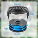 20115E-B 0.065" Dual Line Replacement String Trimmer Line Spool Compatible with Harbor Freight 20115E-B Bauer Corded 5.5 Amp 15 Inch String Trimmer, 27ft (4 Spool+1 Cap)
